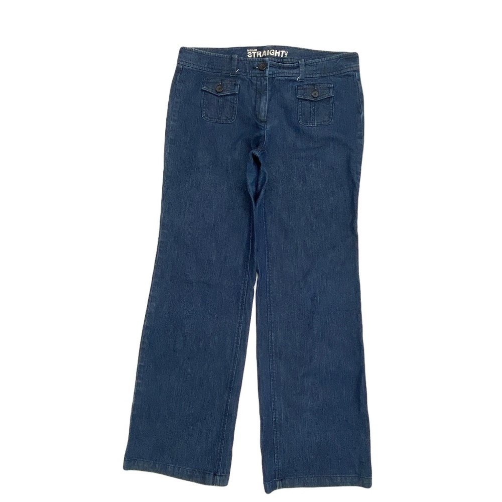 New York & Company Mid Rise Straight Women's size‎ 10 Dark Wash Blue Denim jeans